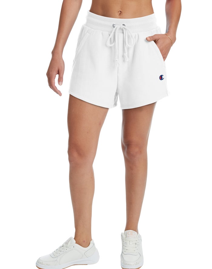 Champion Dame Shorts Hvide - Reverse Weave 3 - Danmark QVJ-031426